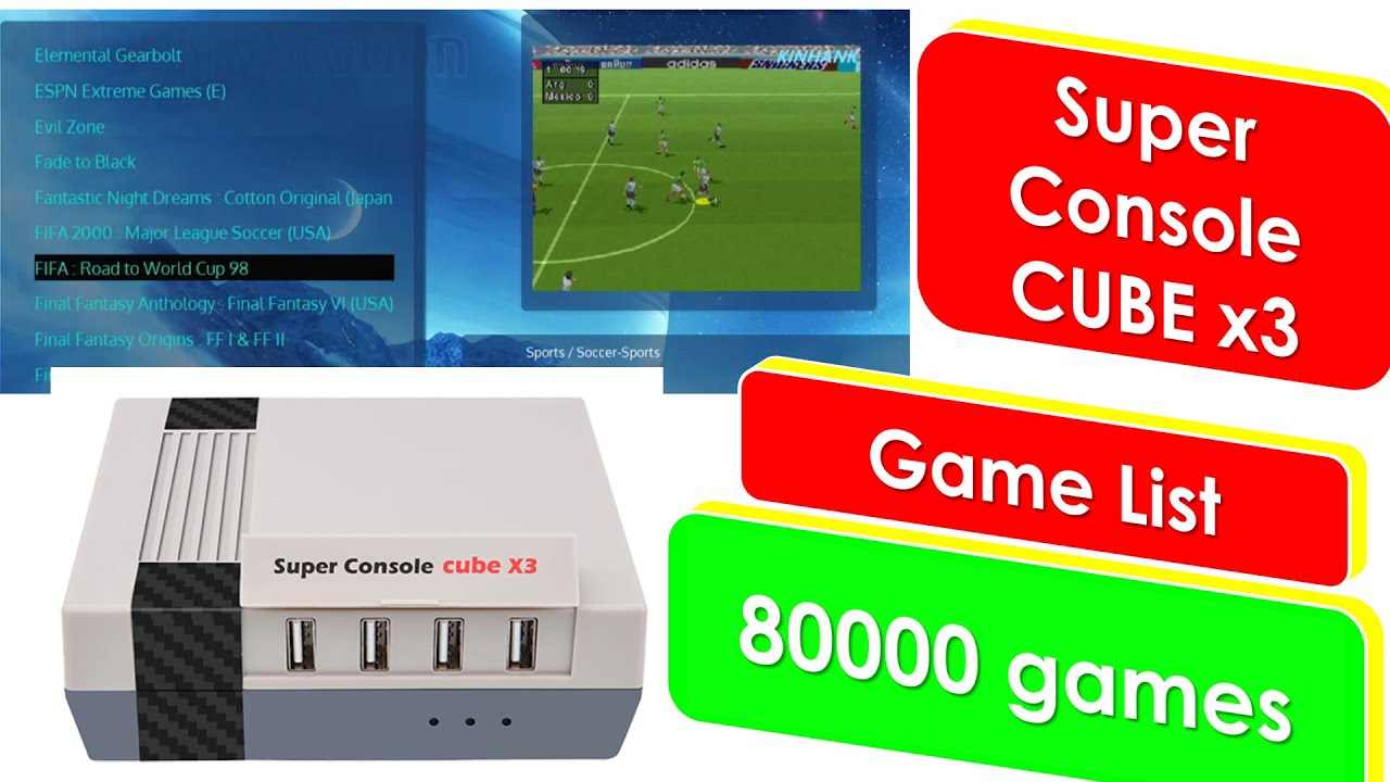SUPER CONSOLE CUBE x3 GAME LIST KINHANK