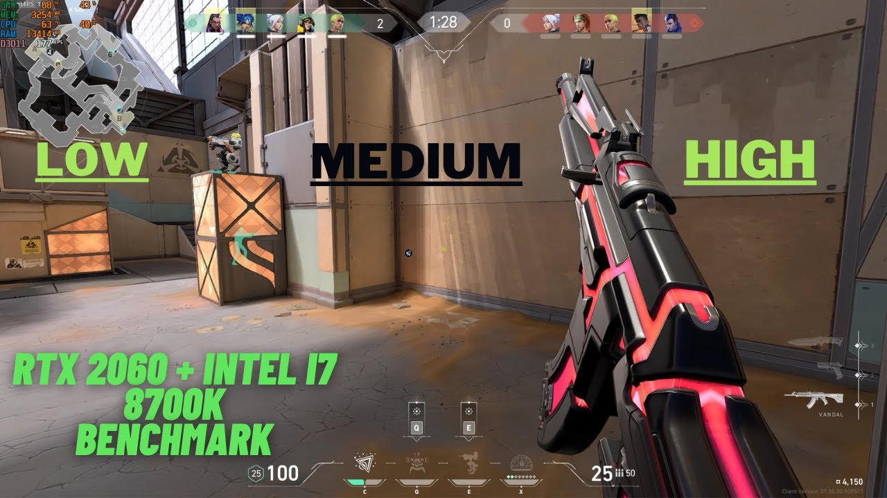 RTX 2060 + Intel i7 8700k Valorant Benchmark | FPS TEST | FULL HD 1080p | Latest Benchmark 2023