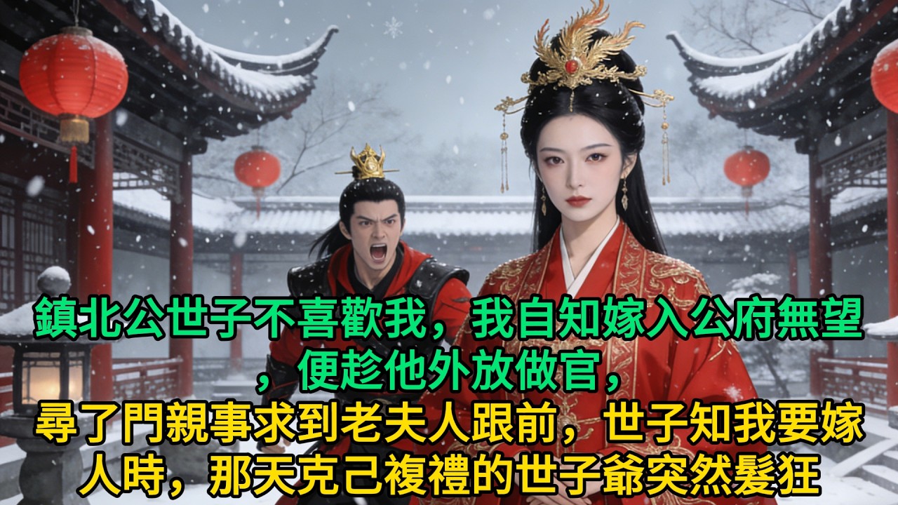 鎮北公世子不喜歡我，我自知嫁入公府無望，便趁他外放做官，尋了門親事求到老夫人跟前，世子知我要嫁人時，那天克己複禮的世子爺突然髮狂