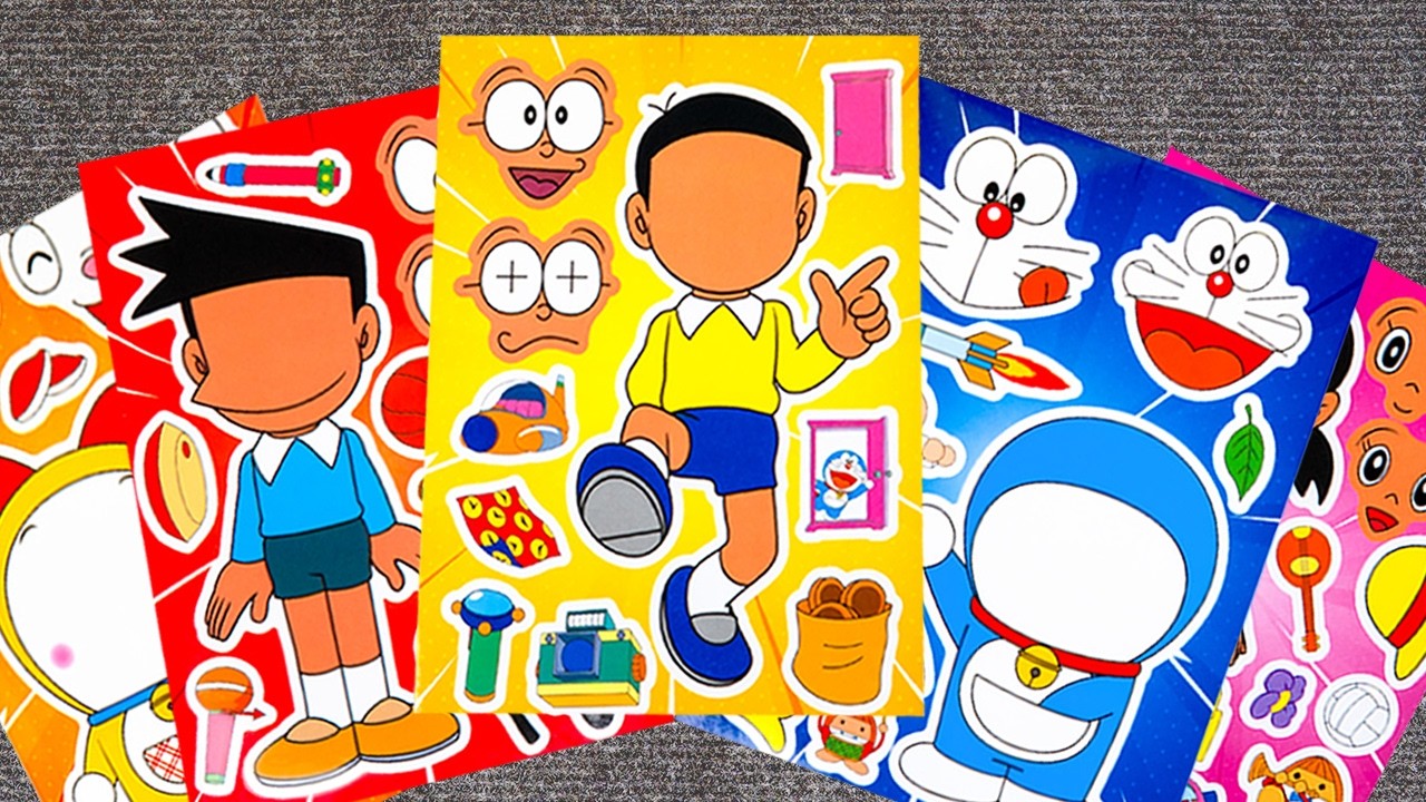 【癒しASMR】ドラえもん  のステッカーを優しく剥がす音🎧Satisfying Sticker Peeling & Decorating with Doraemon!