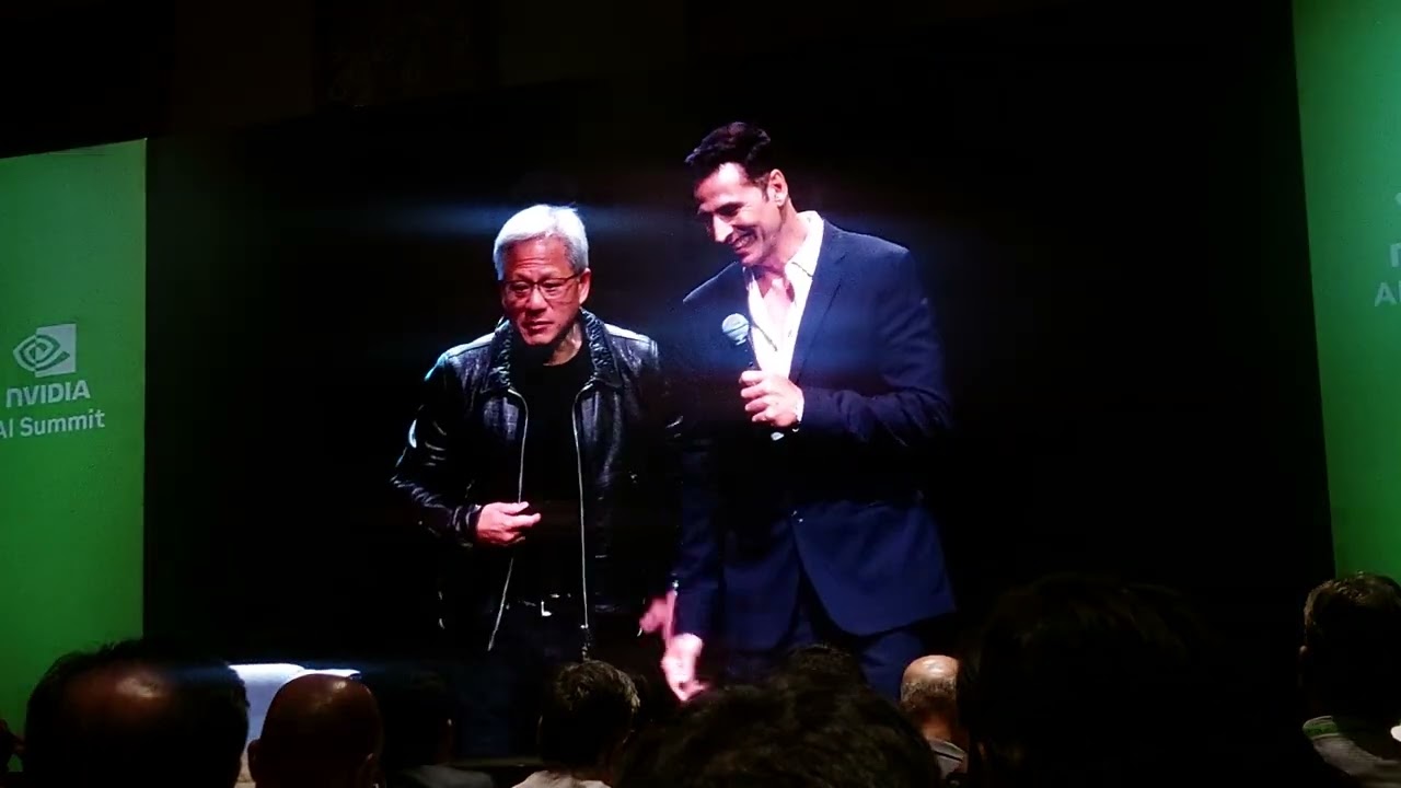 Nvidia Summit - Jensen with Akshay Kumar #nvidia #trendingvideo #nvidiastock #akshaykumar