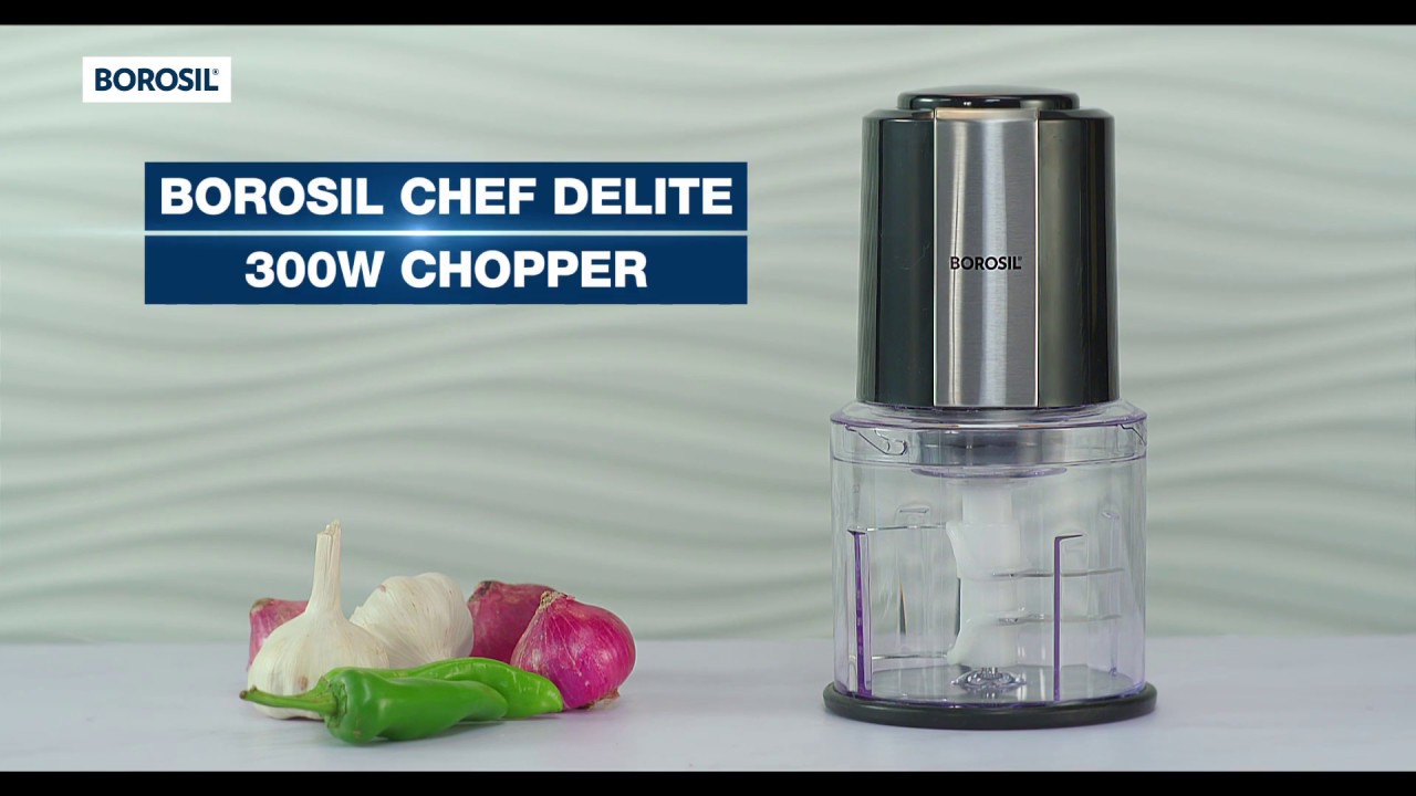Learn how to chop your veggies with ease with the Borosil Chef Delite 300W Chopper