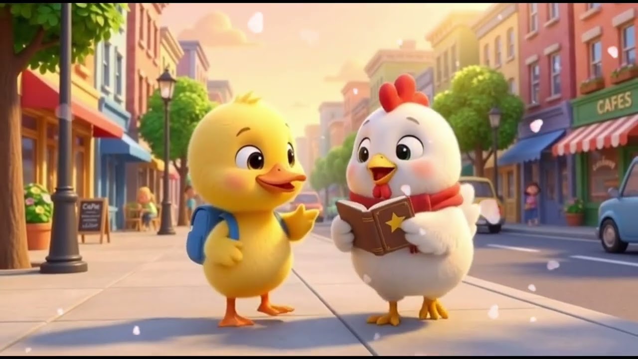 Gà con đi học..... 