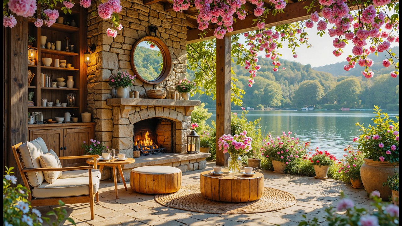 Cozy Spring Lakeside Retreat 🌿 Soft Piano Ambient for Calm Vibes