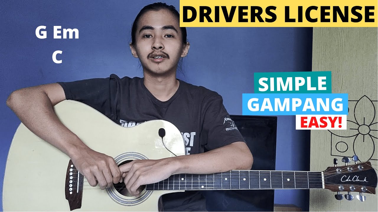 CHORD SIMPLE GAMPANG (Drivers License - Olivia Rodrigo) (Tutorial Gitar) Easy Chords!