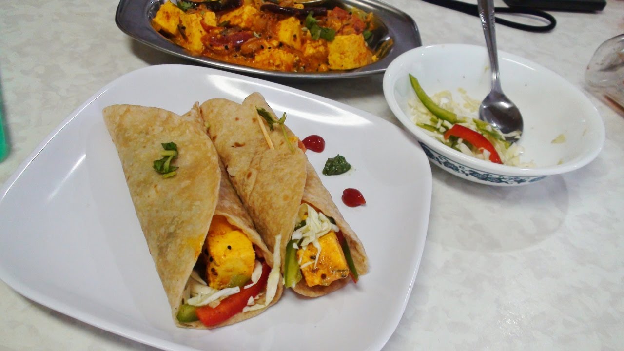 Achari Paneer Kathi Rolls Video Recipe- Indian Recipes by Bhavna
