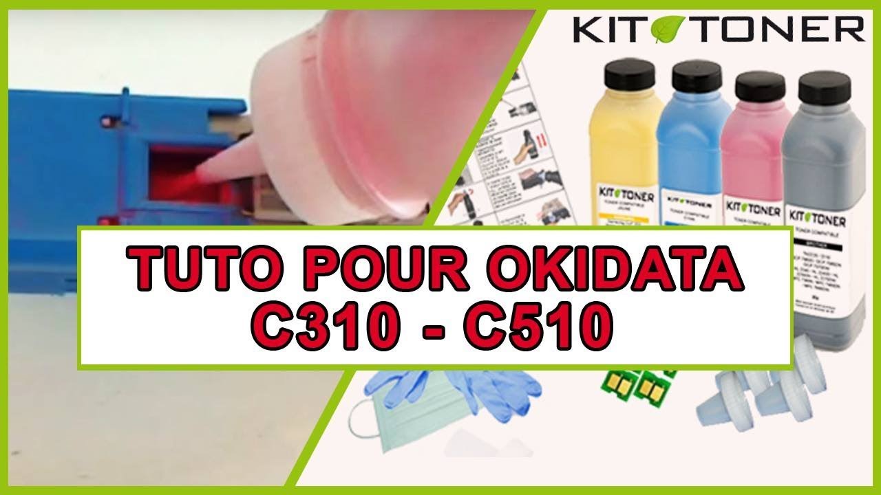 Recharge toner compatible pour OKI s&eacute;rie C310 / C510 - Instructions