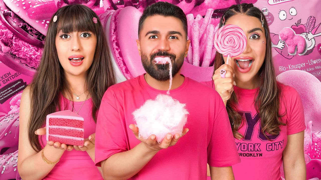 یک روز صورتی زندگی کردیم🌸چالش ده روز با ده رنگ🍭