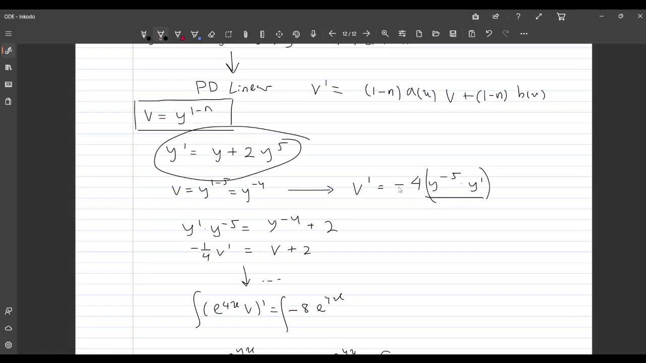 Memaksa PD Tak Linear Menjadi Linear (Persamaan Bernoulli)