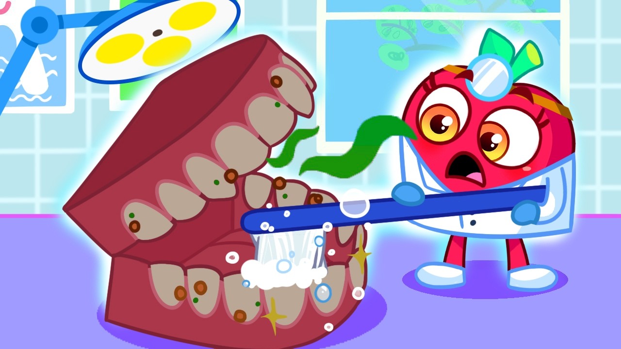 🦷 Cherry Brushes GIANT TEETH 🪥 Cartoon For Kids 💖 Learn Healthy Habits NEW | PP Family 🥑 Episodes