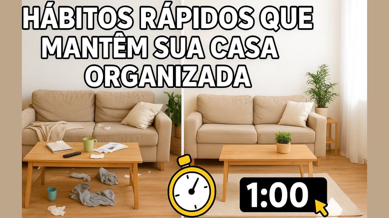 42 HÁBITOS RÁPIDOS DE 1 MINUTO PARA TER UMA CASA LIMPA E ORGANIZADA