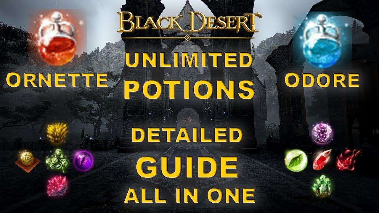 BDO - HP(Ornette) MP(Odore) Potions - Pieces, Mobs, Rotations, Weekly Quests and More