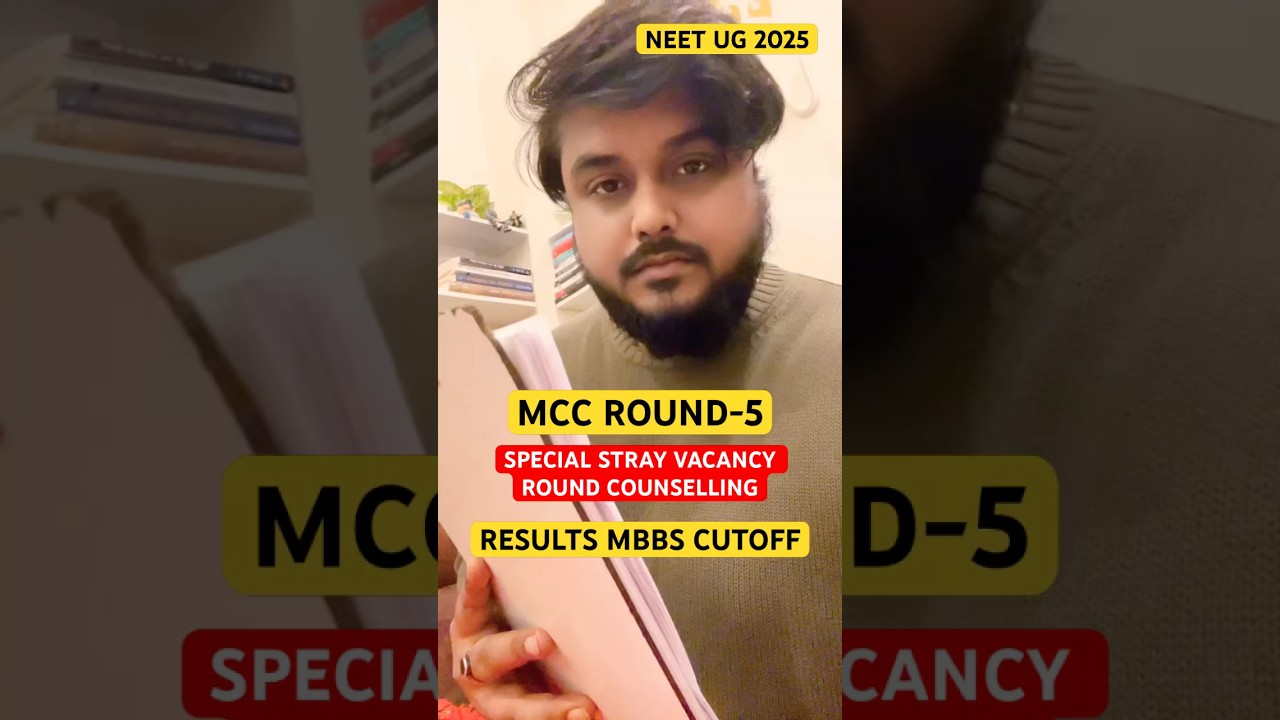 Results Announced MCC Special Stray Vacancy Round 5 Neet UG 2025 AIQ Counselling MBBS Cutoff #Neet