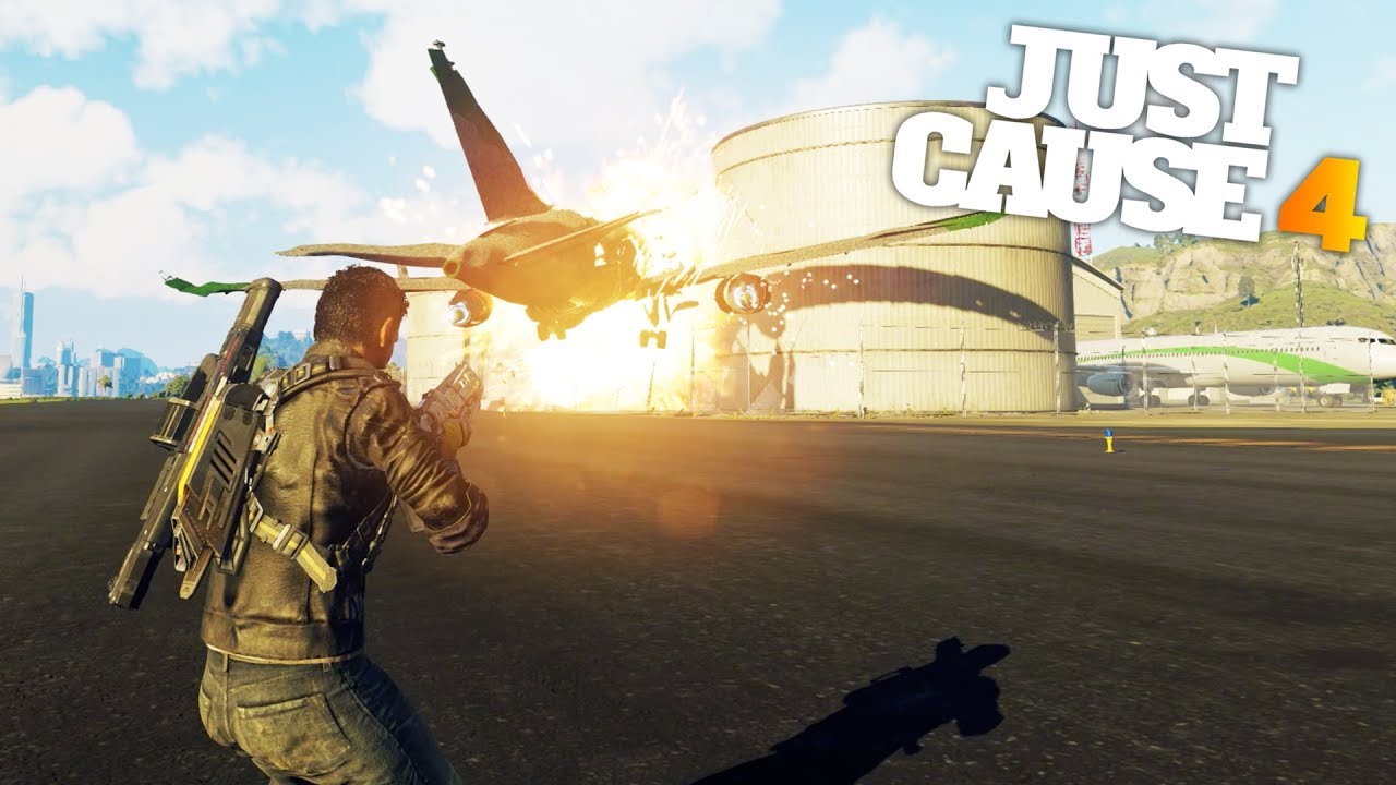 WIND GUN CARNAGE AT THE AIRPORT in Just Cause 4!