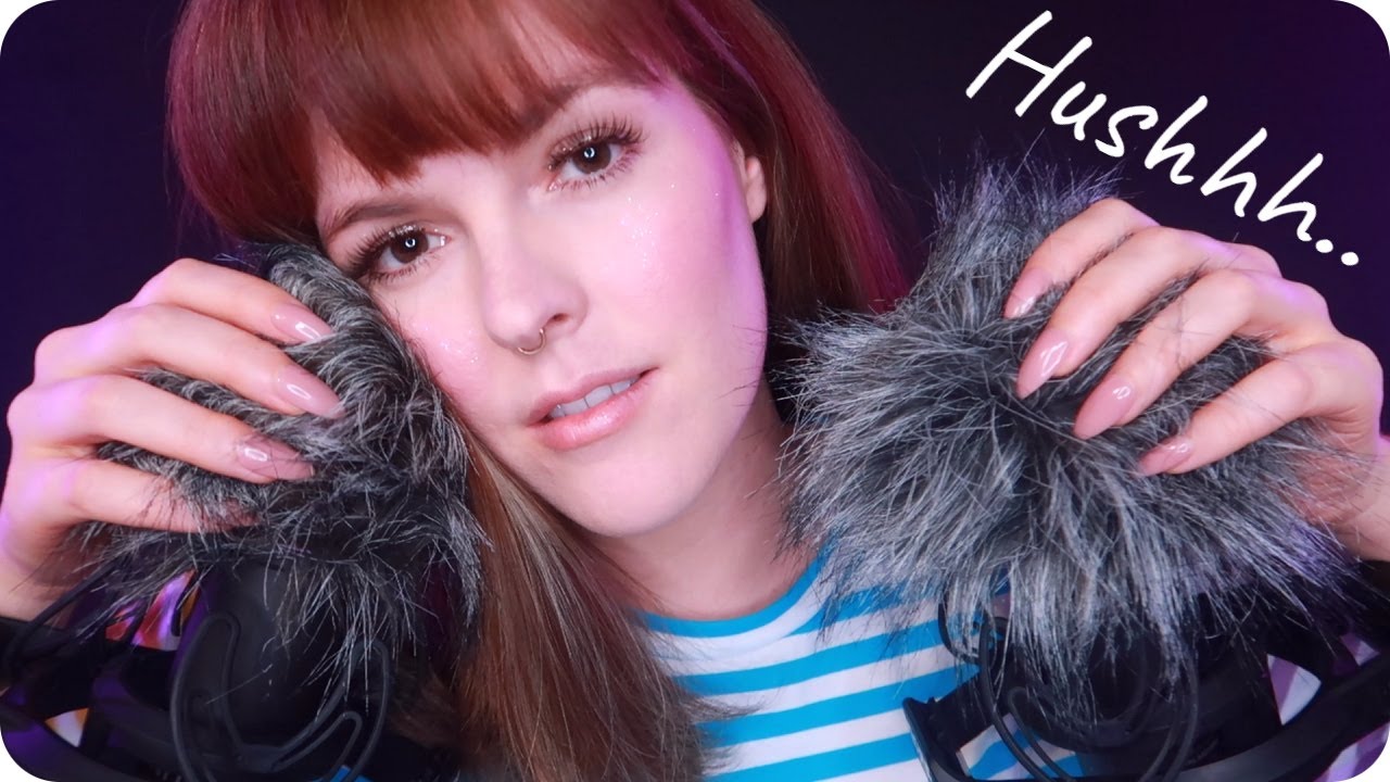ASMR 'It's Okay', 'Hushhhh', 'Relax' + Fluffy Mics & Face Touching to Soothe You ♡