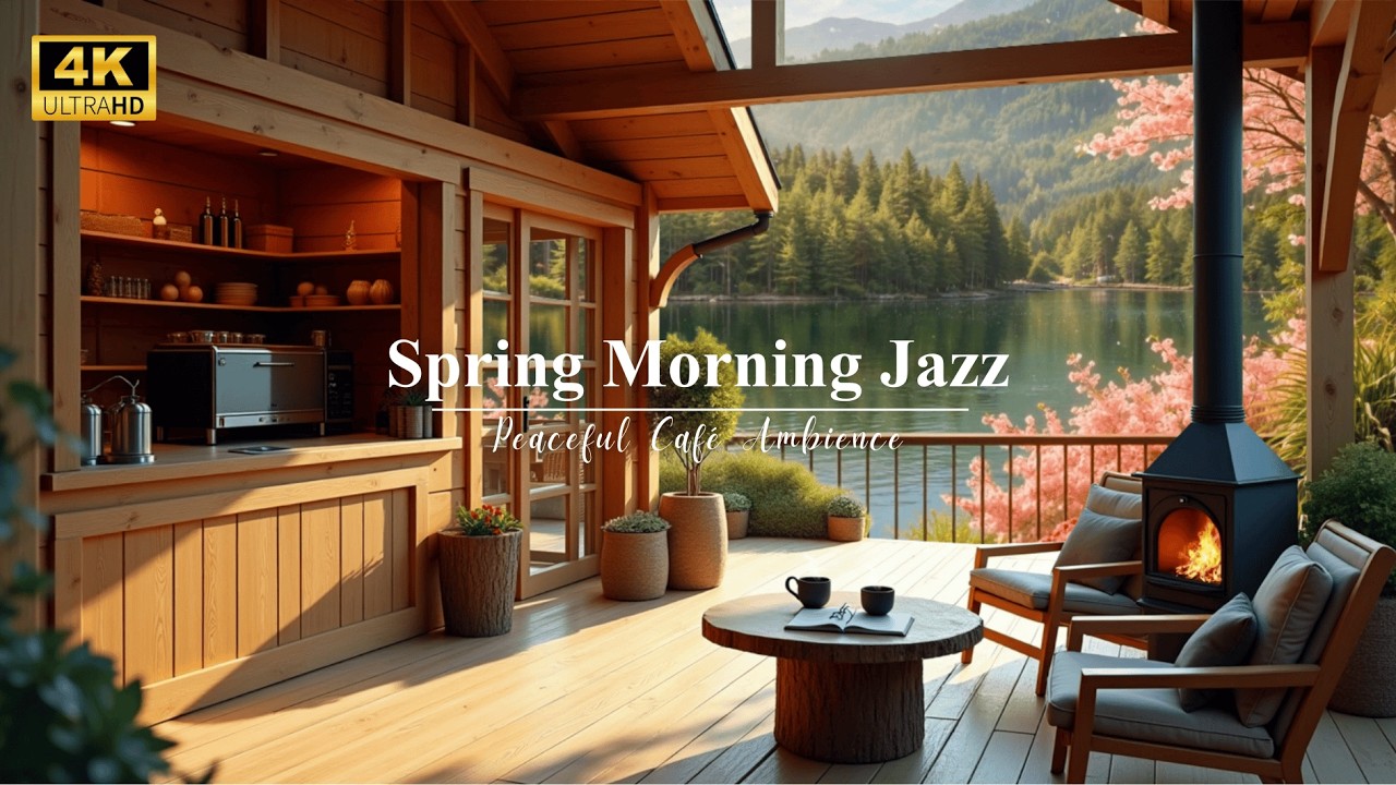 Fresh Spring Morning Jazz Vibes 🌸☕🎶 | Peaceful Café Ambience with Relaxing Piano Background Music