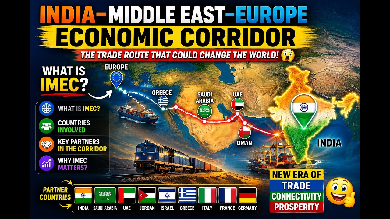 India-Middle East-Europe Economic Corridor Explained: The Trade Route That Could Change the World🌍🇮🇳