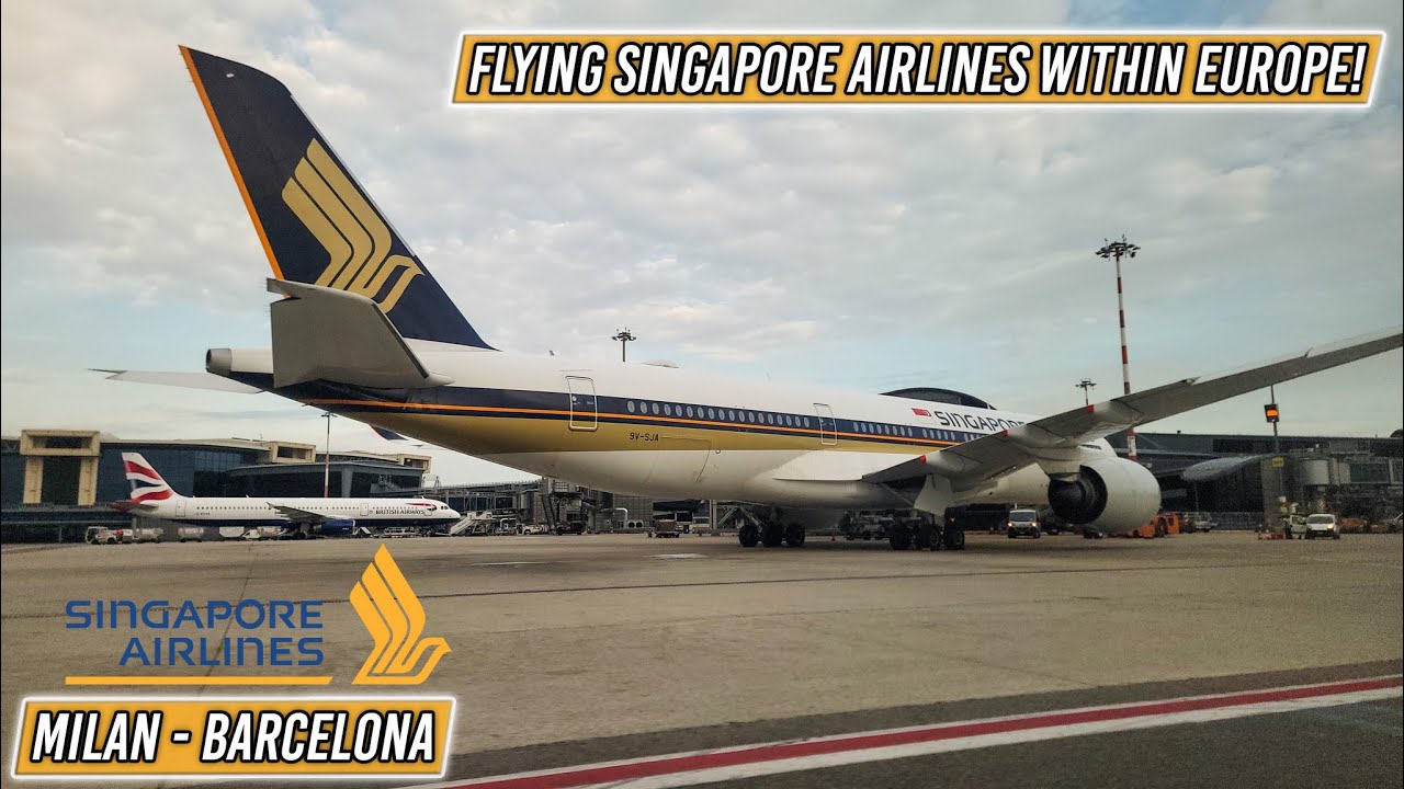 Flying Singapore Airlines Airbus A350-900 | Milan - Barcelona | Economy Class