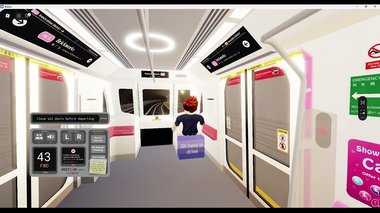 [Roblox] Singapore MRT: Holland-Long Island Line Set 6015 - Maju to Innovation District