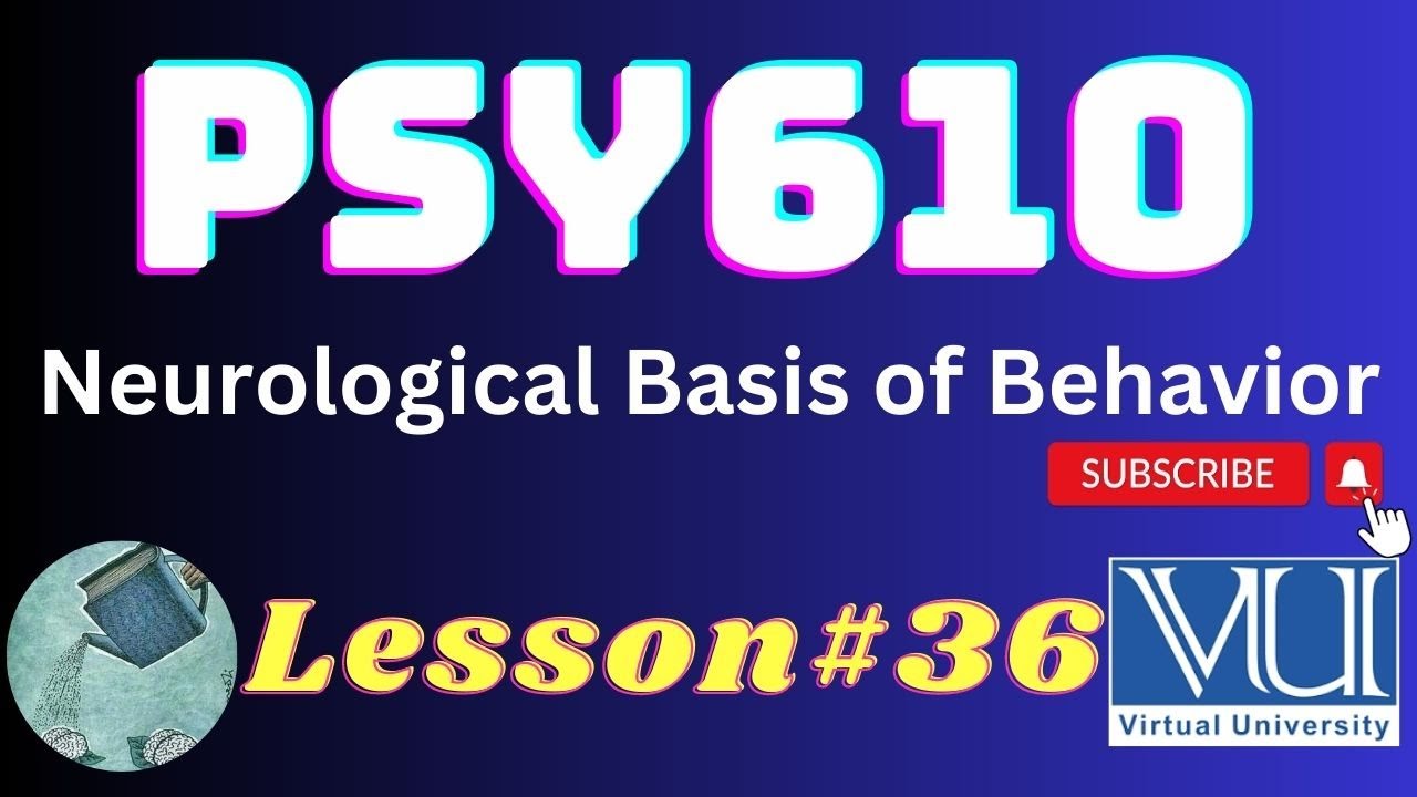 PSY610 || Neurological Basis of Behavior || Lesson#36 || Highlighted Questions  & MCQS for exam