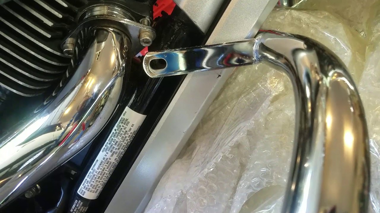 Chrome Crash Bars Installation DIY for Most Motorcycles Named Brand Clone Bar