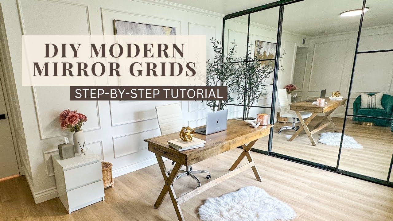 DIY Modern Mirror Grids // DIY Door and Window Panes Tutorial