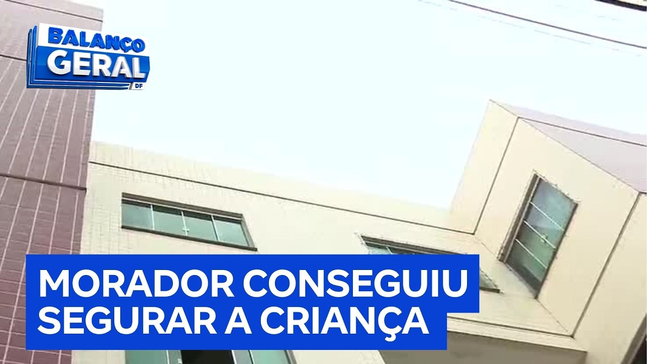 Menino de 8 anos cai do terceiro andar de prédio e é salvo por moradores no DF | Balanço Geral DF