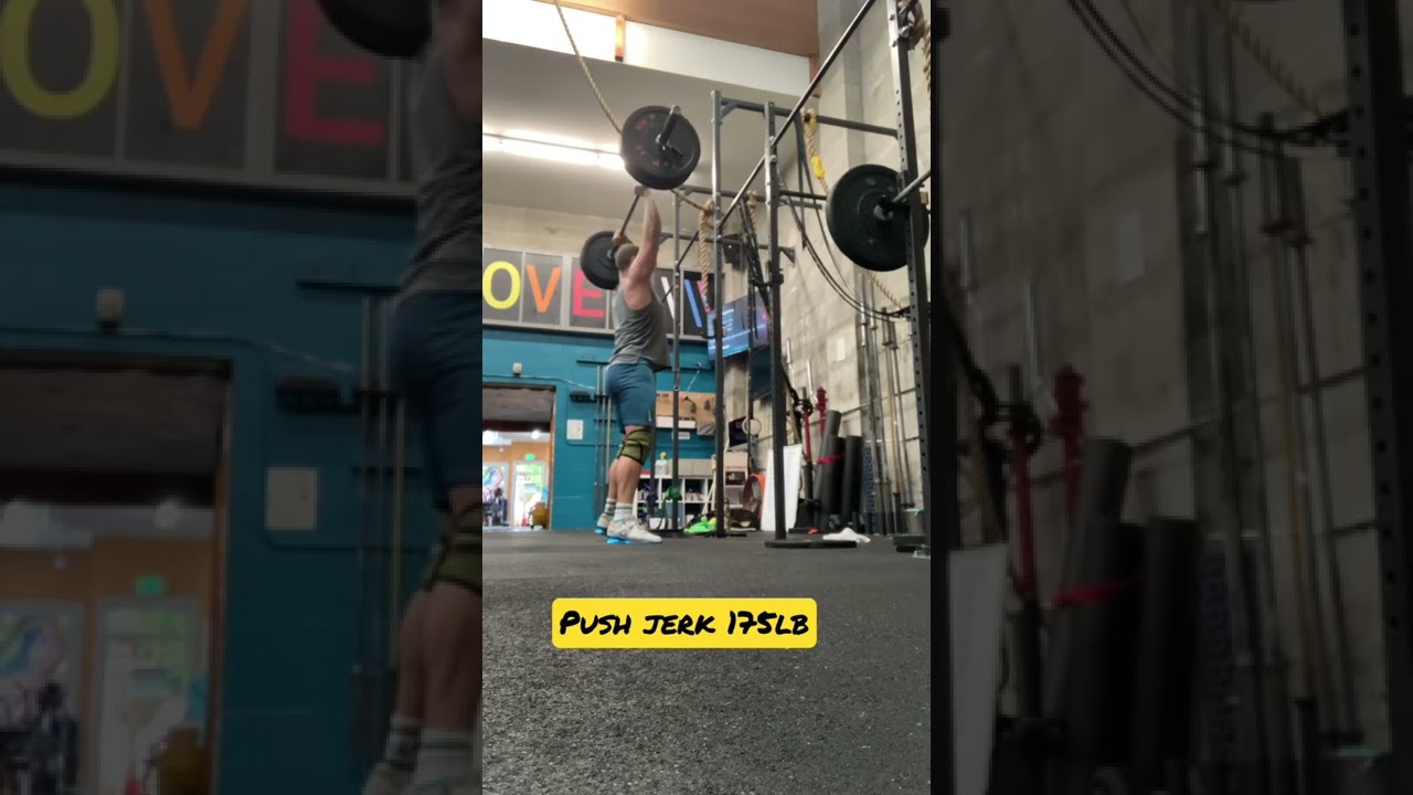 Push Jerk Exercise (175lb) #youtubeshort #pushjerk