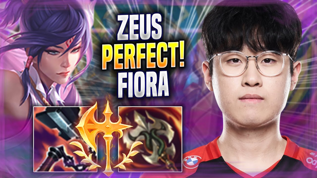 ZEUS PERFECT GAME WITH FIORA! - T1 Zeus Plays Fiora TOP vs Gwen! | Season 2022