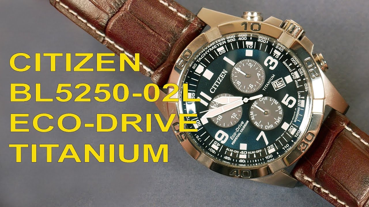 Citizen BL5250-02L Eco-Drive Titanium Perpetual Calendar Chronograph Watch
