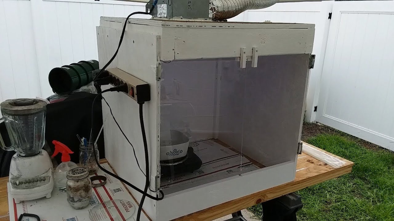 A home-made chemical fume hood I built myself