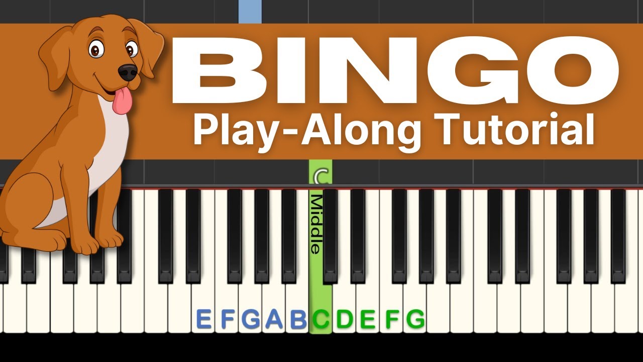 BINGO Play along Piano Tutorial