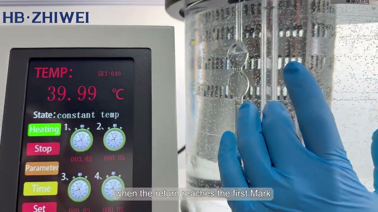 Operation video of ZWND2001 Kinematic Viscosity Tester. ASTM D445  