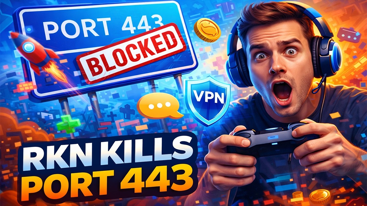 РКН душит порт 443: почему лагают VPN, игры и мессенджеры