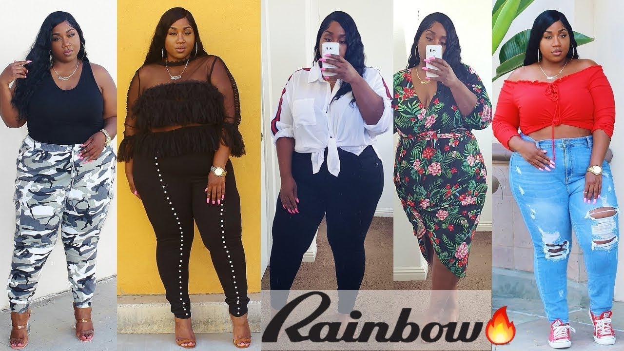 YALL NOT READY!! PLUS SIZE PRE- FALL RAINBOW SHOPS TRY ON HAUL! | LACENLEOPARD