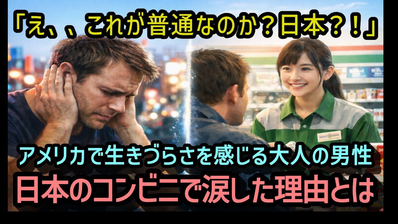 アメリカで生きづらさを感じてきた30歳代男性が、誰にも迷惑をかけていないのに、日本のコンビニで心が壊れかけた夜 | 世界が注目する日本 | 海外の反応 |