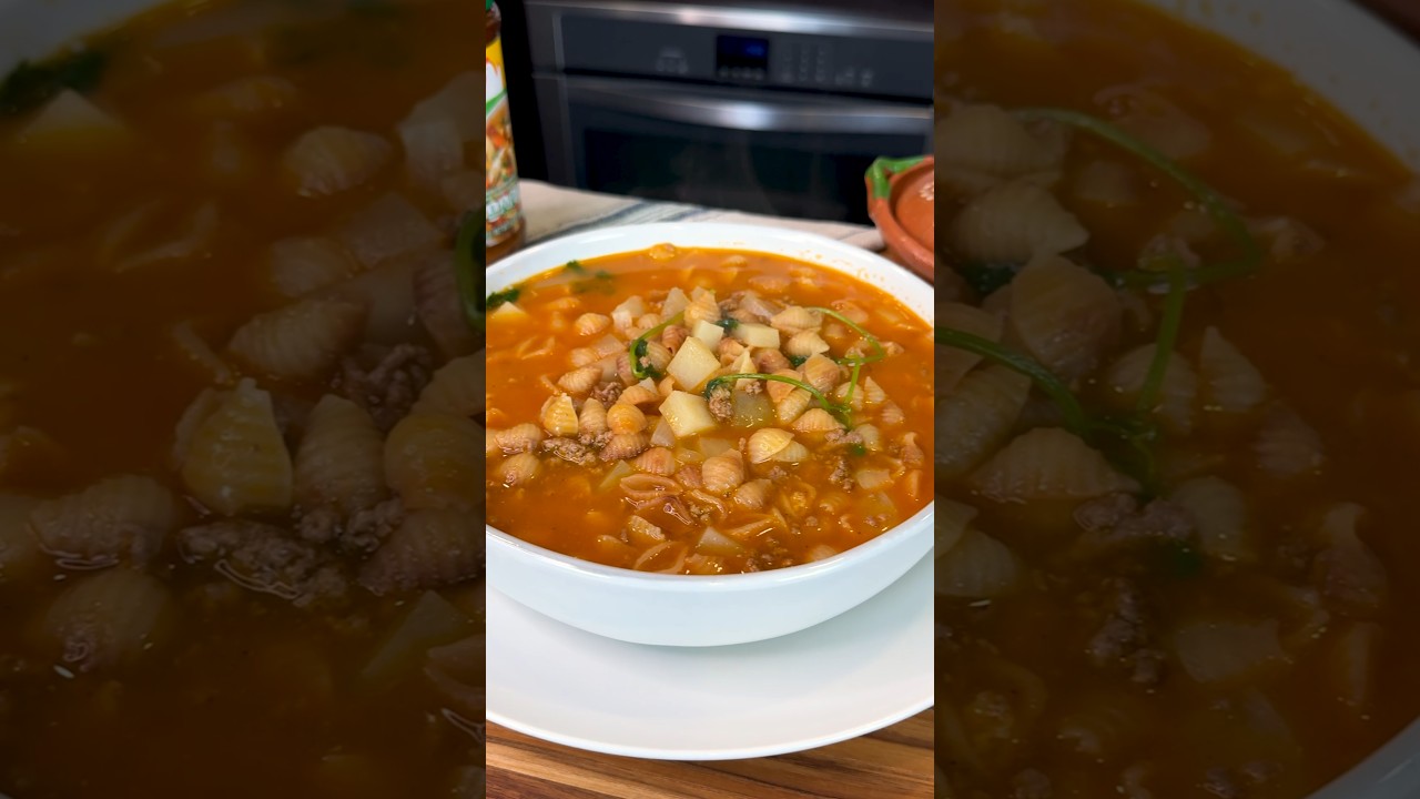 Sopita de Conchitas con Carne Molida #shorts
