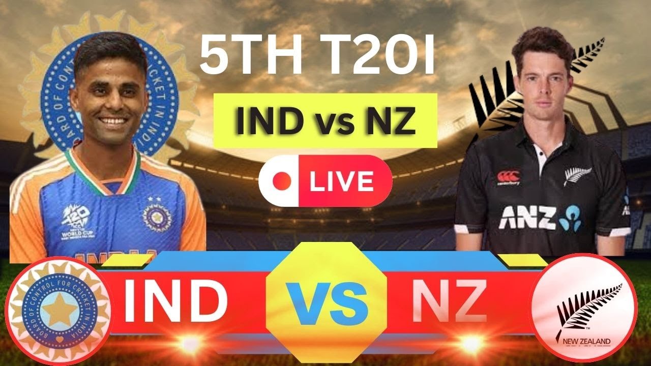 🔴Live: India vs New Zealand 5TH T20 | Live Cricket Match Today | IND vs NZ Live Score | CricketKatta