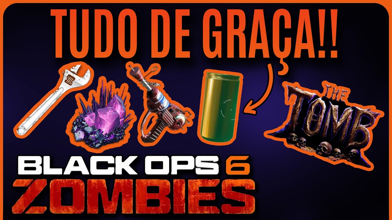 TUDO DE GRAÇA!!   Ray Gun, Pack a Punch, Ferramenta lendária, Perks e MAIS!! - A TUMBA BO6 ZOMBIES