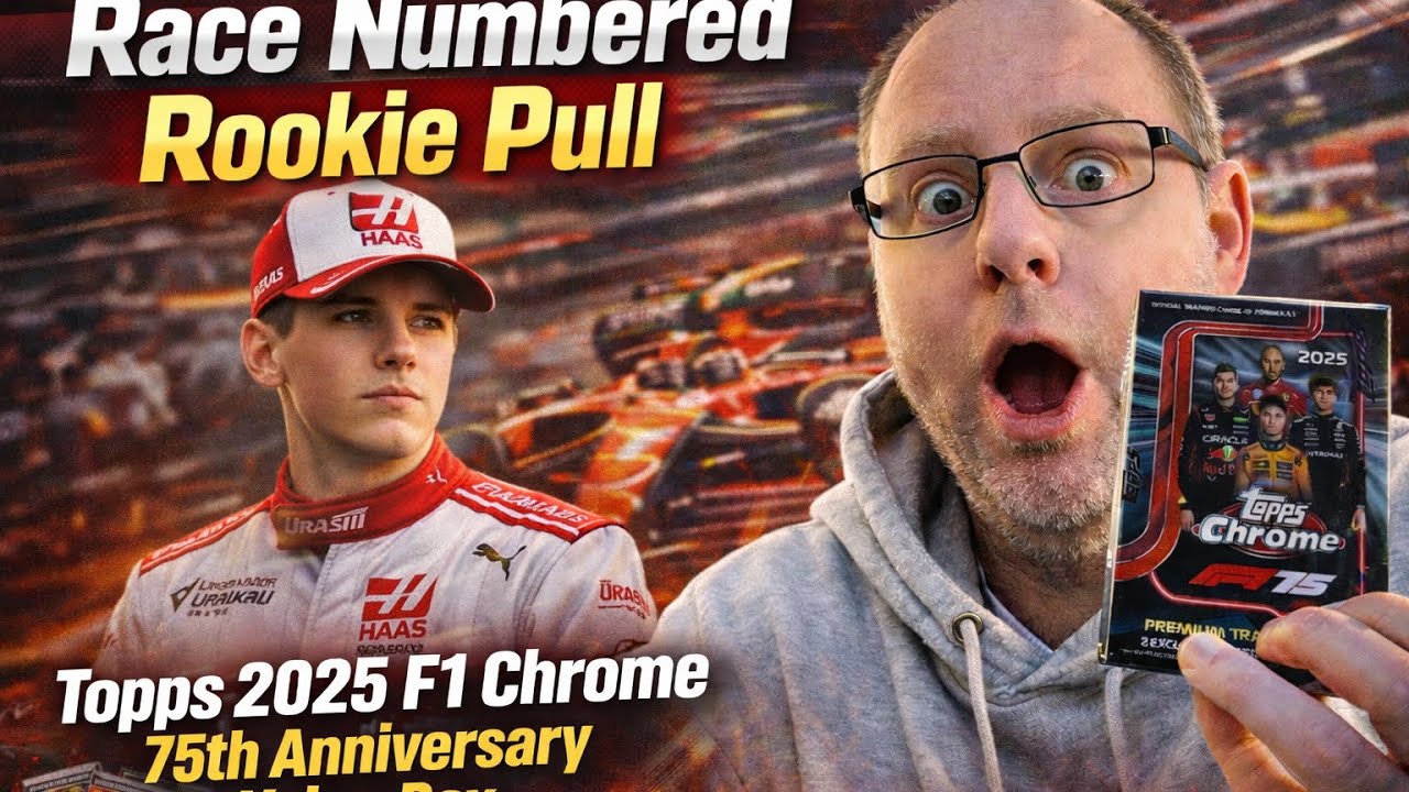Huge Race Numbered Rookie Card Pulled - Topps 2025 F1 Chrome 75th Anniversary Value Box Unboxing