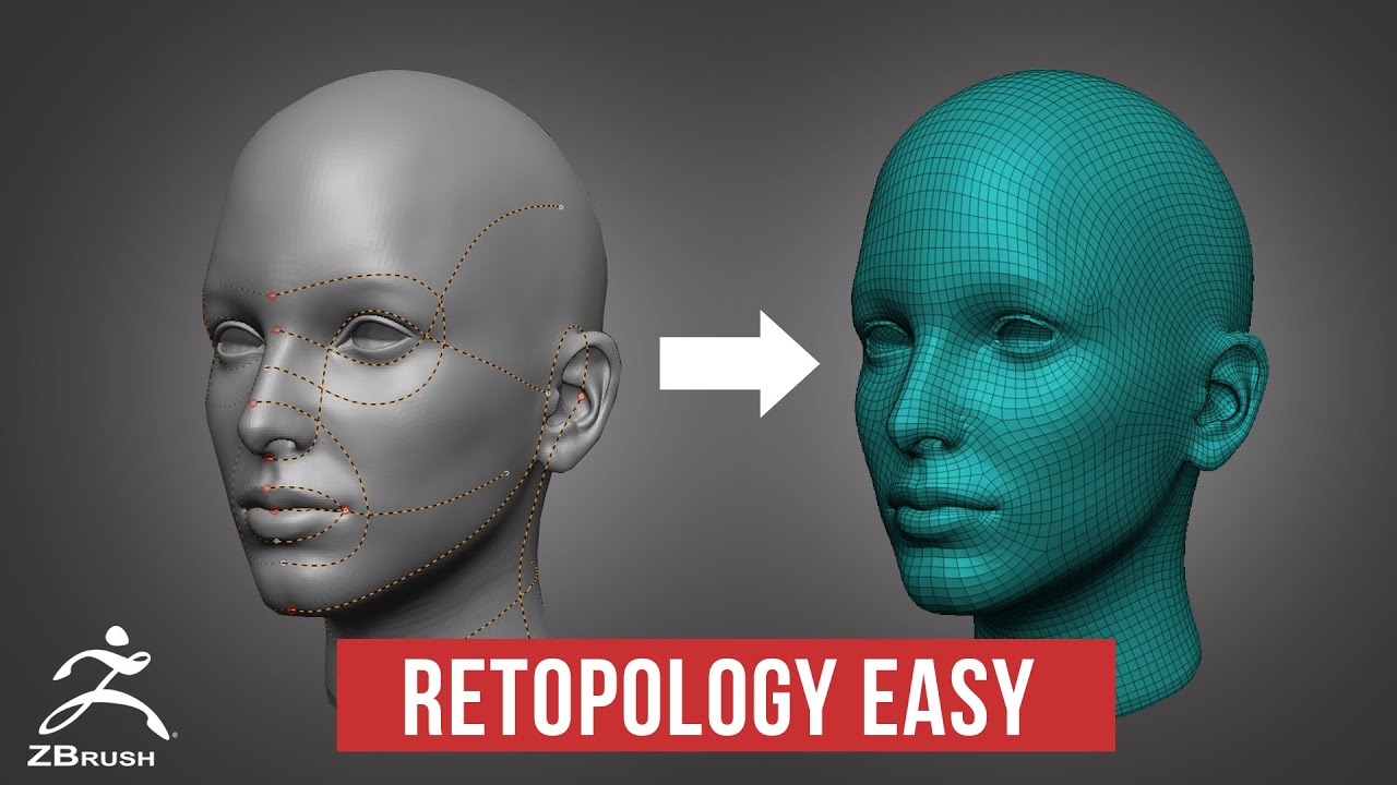 Zbrush Face retopology EASY - Zbrush 2022