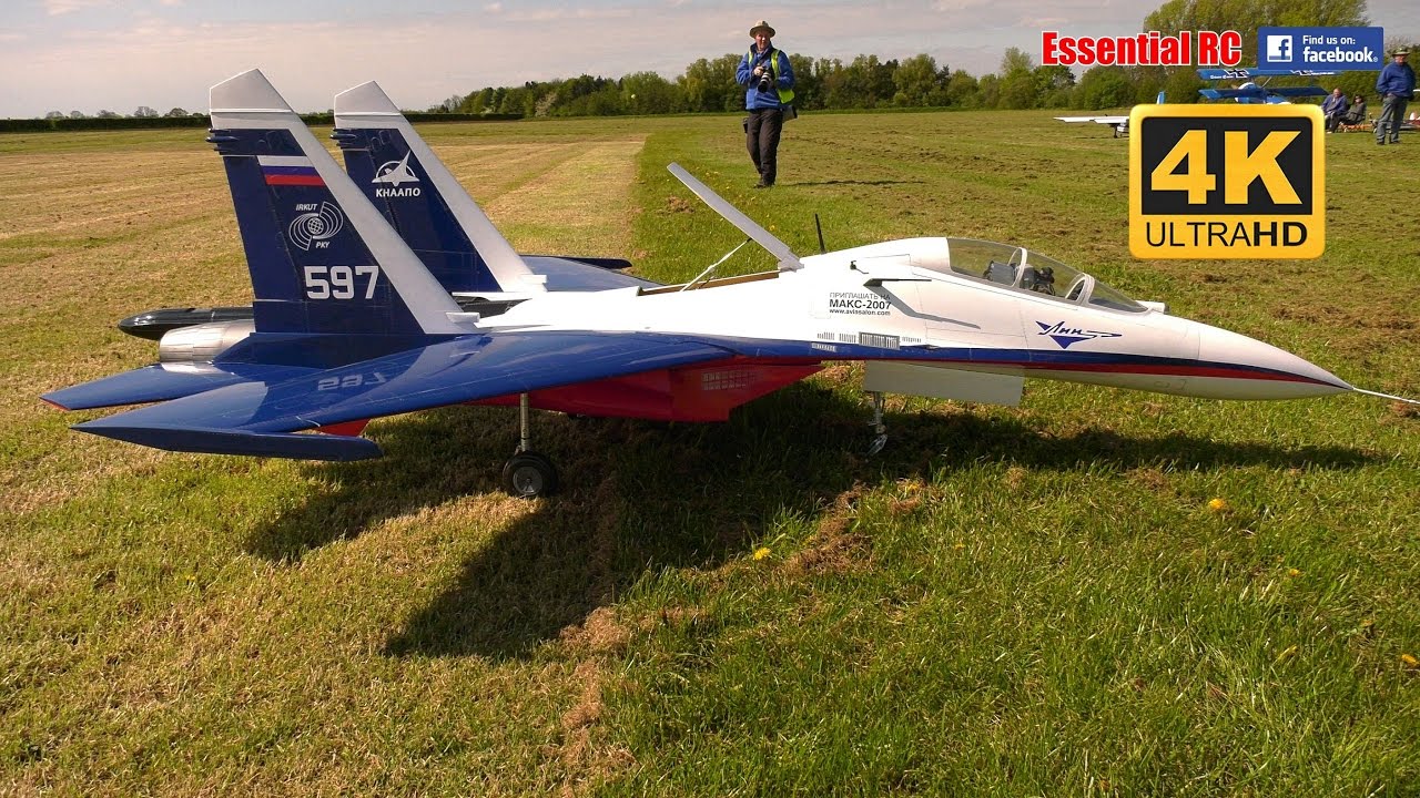 GIANT SCALE Sukhoi SU-27 TWIN ENGINE JET (CARF Models) [*UltraHD and 4K*]