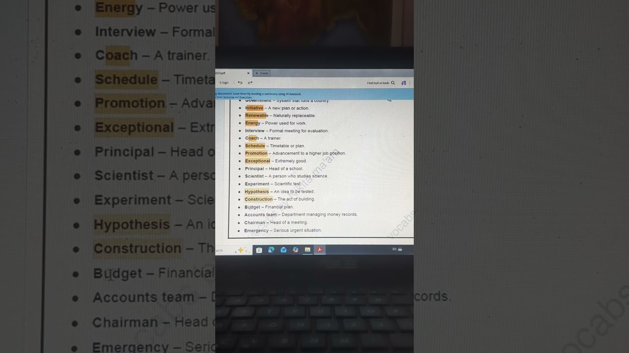 Very very important vocabularies if you are preparing for any compititive examination
