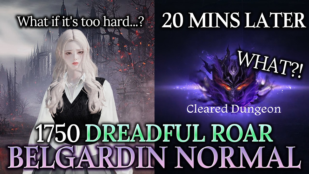 [Lost Ark]1750 Dreadful Roar Guardian Knight(333 Core) - Shadow Raid Belgardin Normal Gate 1-2