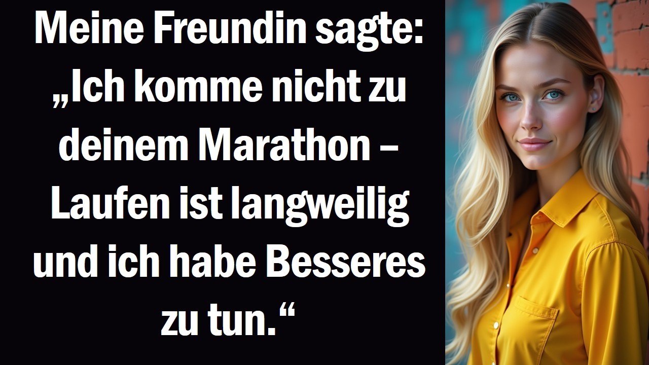 Meine Freundin sagte „Ich komme nicht zu deinem Marathon – Laufen ist langweilig und ich habe