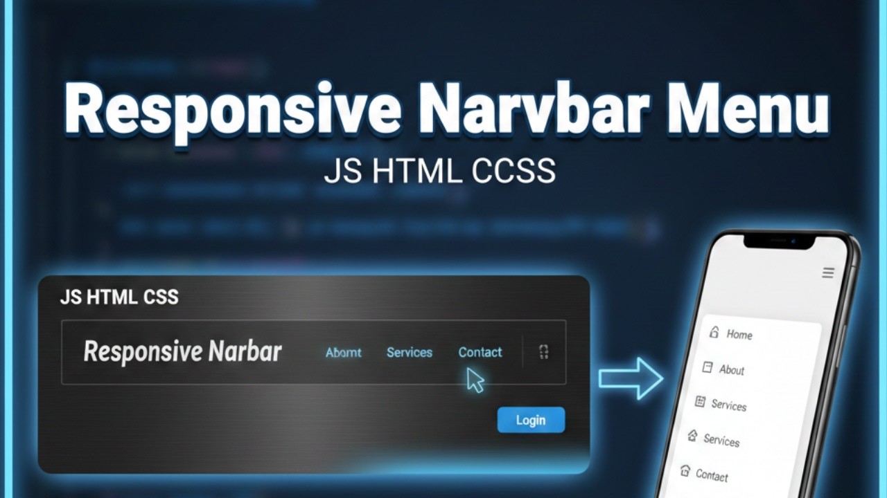 How to create Responsive Side Menu Navbar (HTML, CSS, JS)