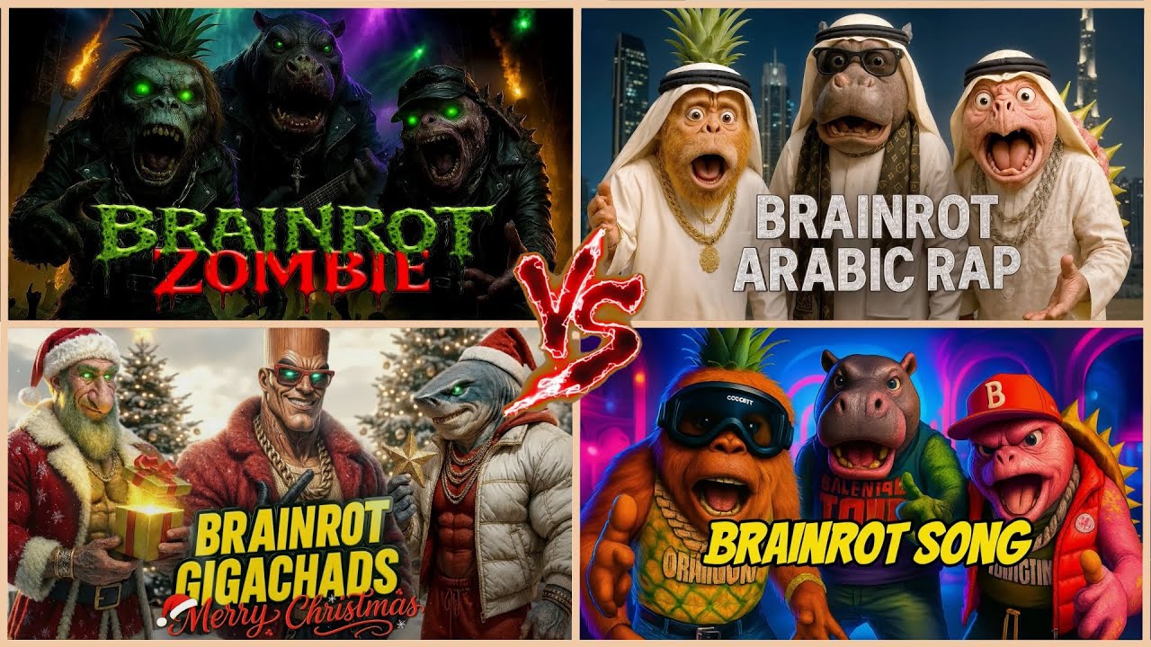 BRAINROT ZOMBIE🆚 BRAINROT ARABIC RAP🆚 BRAINROT GIGACHADS CHRISTMAS🆚 BRAINROT SONG