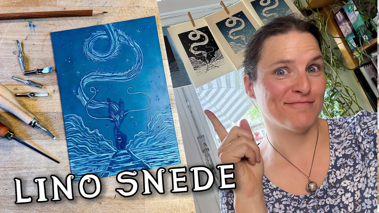 🎨 Lino snede maken | Soorten lino en gereedschap | Kijk met me mee | Robin Rozendal