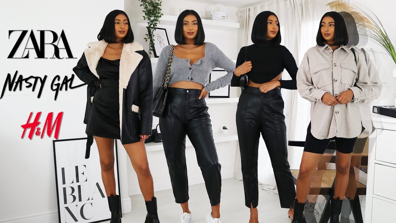 HUGE ZARA, NASTY GAL & H&M HAUL | AUTUMN/WINTER OUTFITS | NOORIE ANA