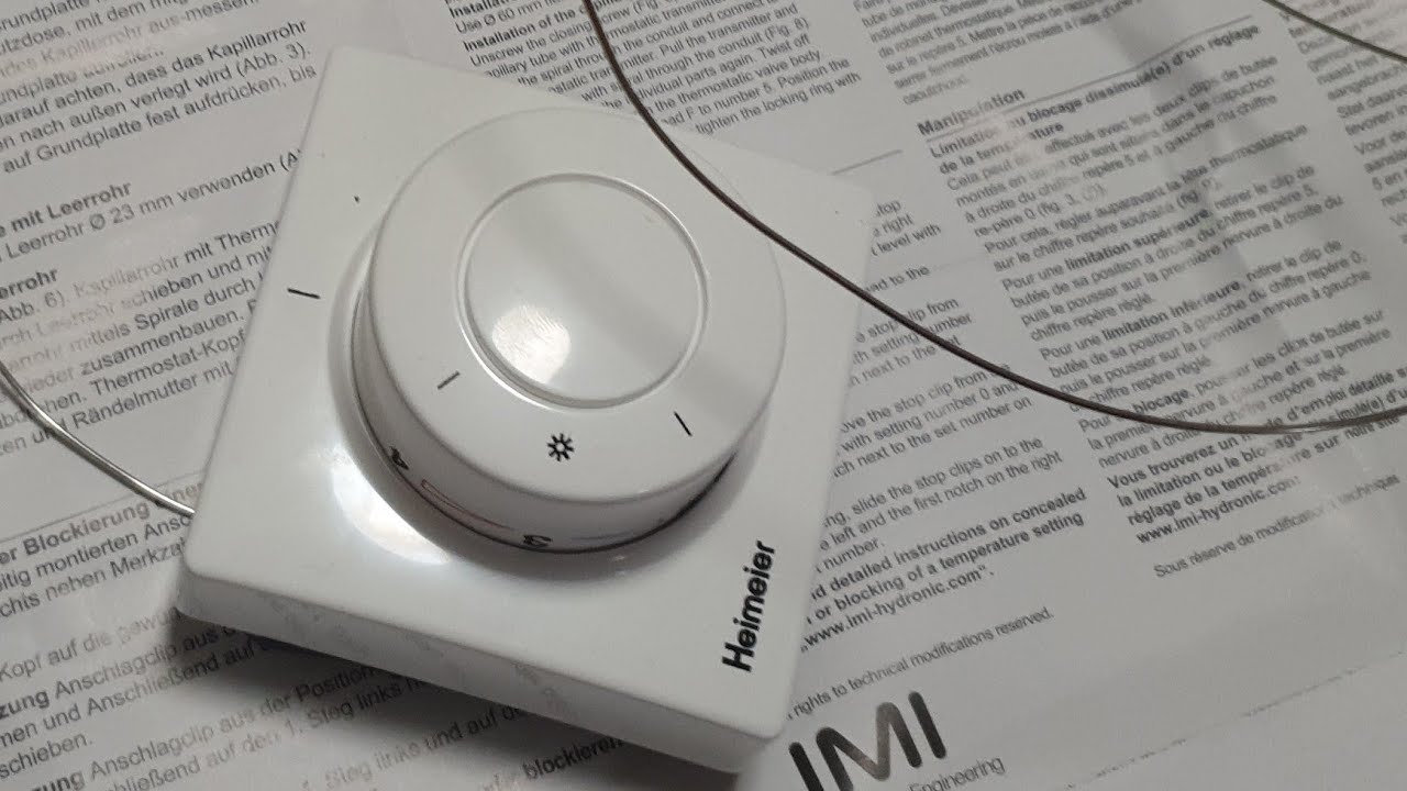 Heimeier  Thermostat-Kopf F mit Ferneinsteller mit eingebautem Fühler, Kapillarrohr 2 m